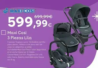 Samsung Maxi-cosi - trío lila sp silla de paseo + capazo + portabebés oferta