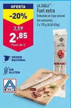 ALDI La tabla - fuet extra oferta