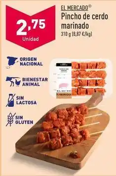 ALDI El mercado - pincho de cerdo marinado oferta