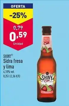 ALDI Shiny - sidra fresa y lima oferta