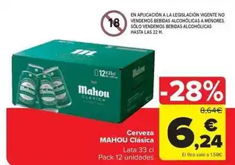 Carrefour Market Mahou - cerveza clasica oferta