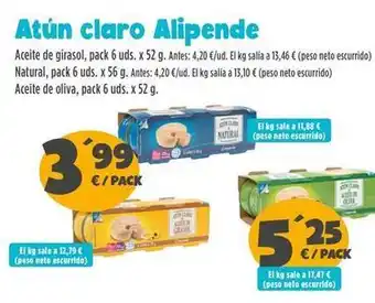 AhorraMas Alipende - atún claro oferta