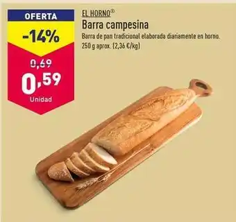 ALDI El horno - barra campesina oferta
