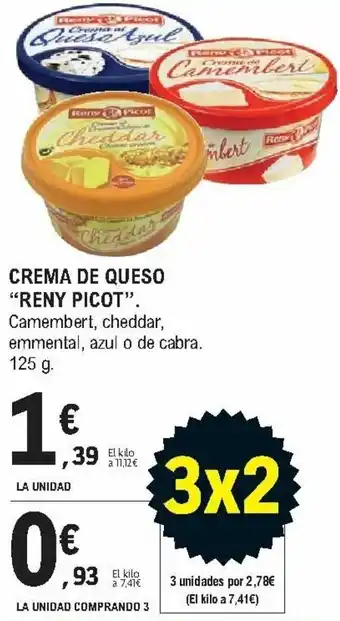E.Leclerc Crema de Queso "Reny Picot" 125 g. La Unidad Comprando 3 oferta
