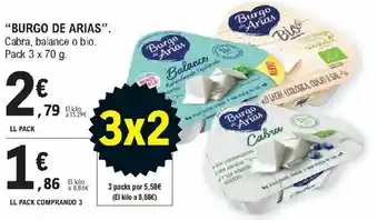 E.Leclerc "Burgo de Arias" Pack 3 x 70 g. El Pack Comprando 3 oferta