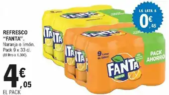 E.Leclerc Refresco "Fanta" Pack 9 x 33 cl. El Pack oferta