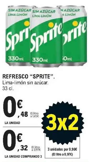 E.Leclerc Refresco "Sprite" 33 cl. La Unidad Comprando 3 oferta