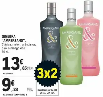 E.Leclerc Ginebra "Ampersand" 70 cl. La Unidad Comprando 3 oferta