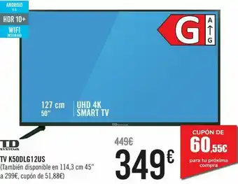 Carrefour Smart tv td systems oferta