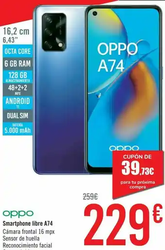 Carrefour Smartphone libre a74 oferta