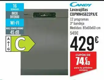 Carrefour Lavavajillas cdpmn4s622px/e oferta