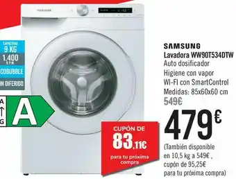 Carrefour Lavadora ww90t534dtw oferta
