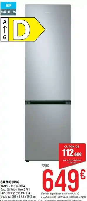 Carrefour Combi rb38t600dsa oferta