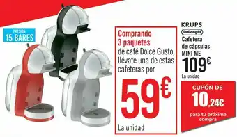 Carrefour Cafetera de cápsulas mini me oferta