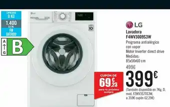 Carrefour Lavadora f4wv3009s3w oferta