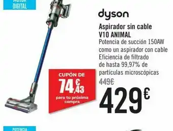 Carrefour Aspirador sin cable v10 animal oferta