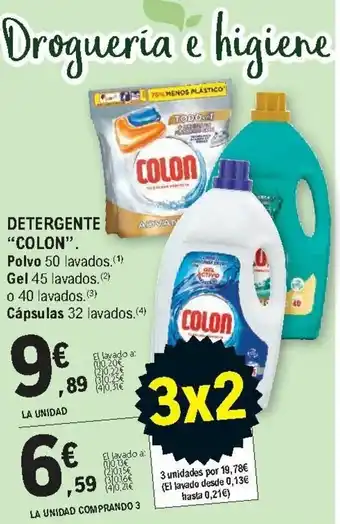 E.Leclerc Detergente "Colon" La Unidad Comprando 3 oferta