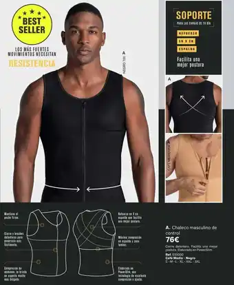 Leonisa Chaleco masculino de control oferta