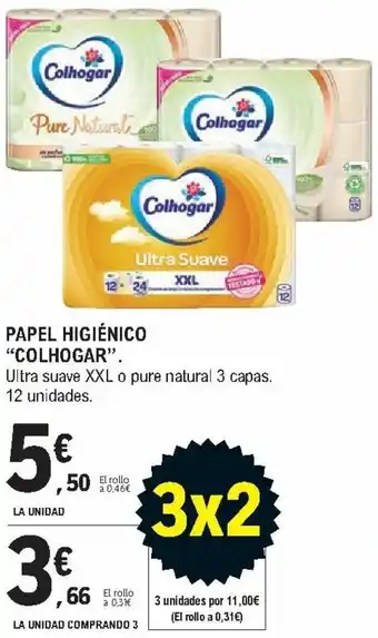 E.Leclerc Papel Higiénico "Colhogar" 12 unidades La Unidad oferta