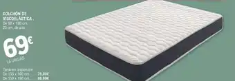 E.Leclerc Colchón de Viscoelástica De 90 x 190 cm. 23 cm. de alto La Unidad oferta