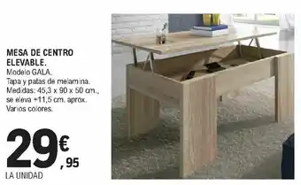 E.Leclerc Mesa de Centro Elevable Modelo GALA Varios colores. oferta