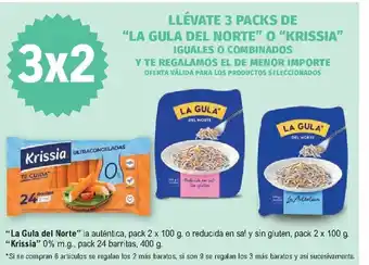 E.Leclerc Llévate 3 Packs De La Gula Del Norte O Krissia oferta