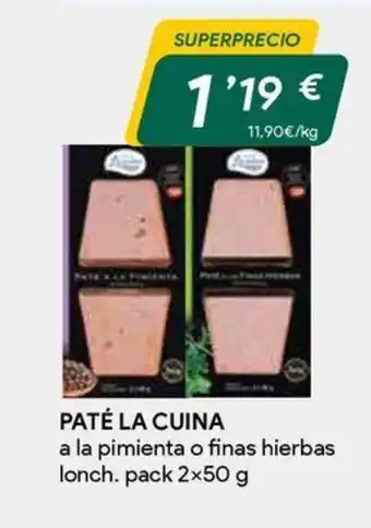 Masymas PATÉ LA CUINA oferta