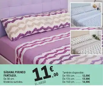 E.Leclerc Sábana Pirineo Fantasia De 90 cm. oferta