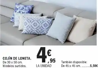 E.Leclerc Cojín de Loneta De 30 x 50 xm. oferta