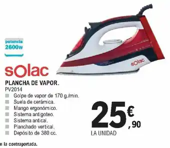 E.Leclerc solac Plancha De Vapor PV2014 oferta