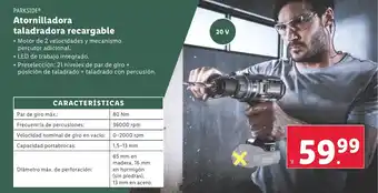 Lidl PARKSIDE® Atornilladora taladradora recargable oferta
