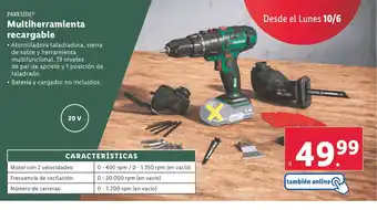 Lidl PARKSIDE® Multiherramienta recargable oferta