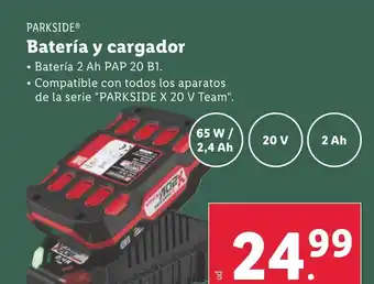 Lidl PARKSIDE® Batería y cargador oferta