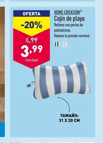 ALDI HOME CREATIONⓇ Cojín de playa oferta