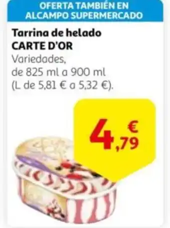 Alcampo Tarrina de helado CARTE D'OR oferta