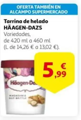 Alcampo Tarrina de helado HÄAGEN-DAZS oferta
