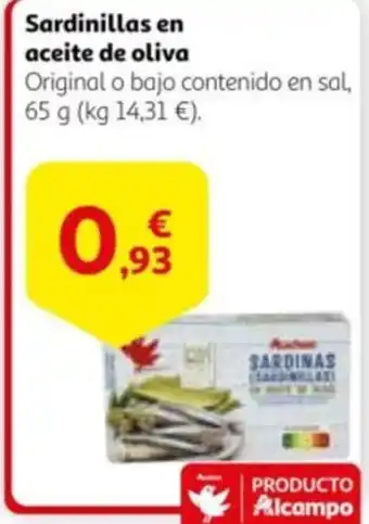 Alcampo Sardinillas en aceite de oliva oferta