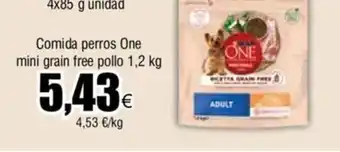 FROIZ Comida perros One mini grain free pollo 1,2 kg oferta