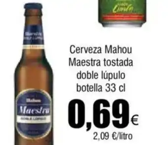 FROIZ Cerveza Mahou Maestra tostada doble lúpulo botella 33 cl oferta