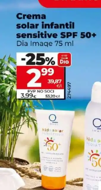 Dia Crema solar infantil sensitive SPF 50+ oferta