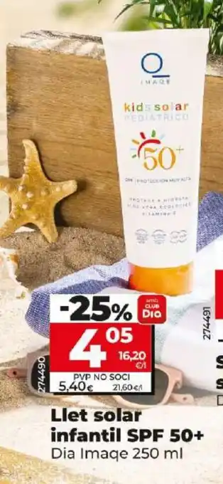 Dia Llet solar infantil SPF 50+ oferta