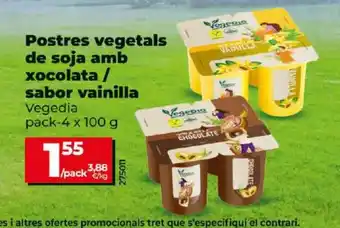 Dia Postres vegetals de soja amb xocolata / sabor vainilla oferta