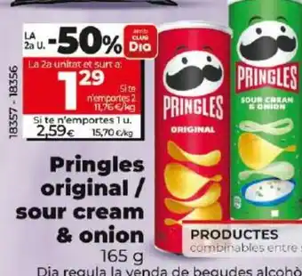Dia Pringles original/ sour cream & onion oferta