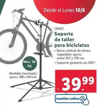 Lidl Crivit - soporte de taller para bicicletas oferta