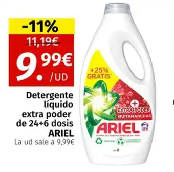 Maskom Supermercados Detergente líquido extra poder de 24+6 dosis oferta