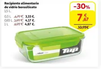 Alcampo Recipiente alimentario de vidrio borosilicato oferta