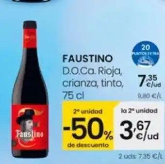 Eroski FAUSTINO D.O.Ca. Rioja, crianza, tinto, 75 cl oferta