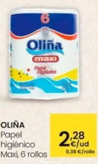 Eroski OLIÑA Papel higiénico Maxi, 6 rollos oferta