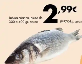 Supermercados Lupa Lubina crianza, pieza de 300 a 400 gr. aprox. oferta