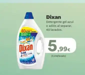 Supermercados Lupa Dixan Detergente gel azul o adiós al separar, 40 lavados. oferta